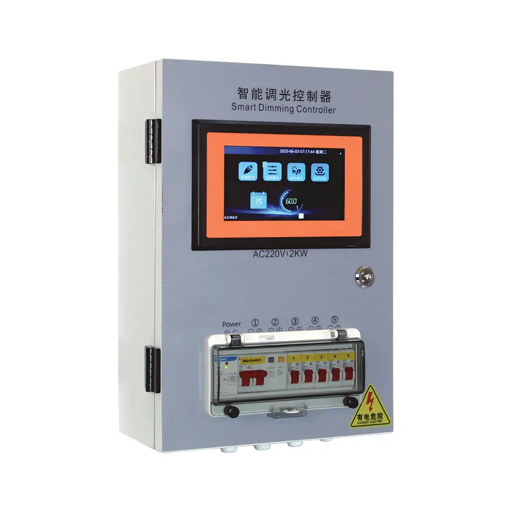 220V 2KW Touch Screen Intelligent Smart Dimming Controller Programmable Light Adjustment Control Box