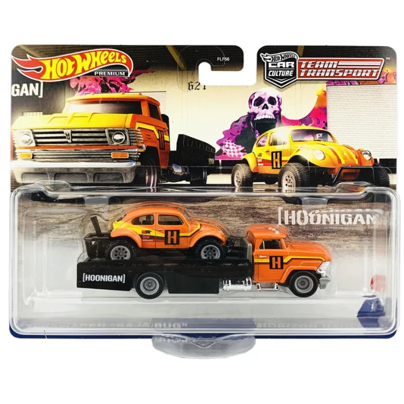 Original Hot Wheels Premium Car Team Transport 1/64 Carro Metal Diecast MG Metro Ford C-800 Horizon Kids Toys for Boy Collection