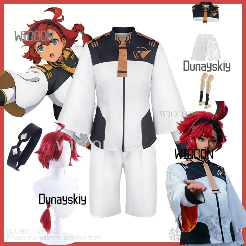 

Suletta Cosplay Anime The Witch From Japanese Jirai Kei Girls JK Soldier Coat Costume Sexy Stocking Punk Uniform Halloween Cos