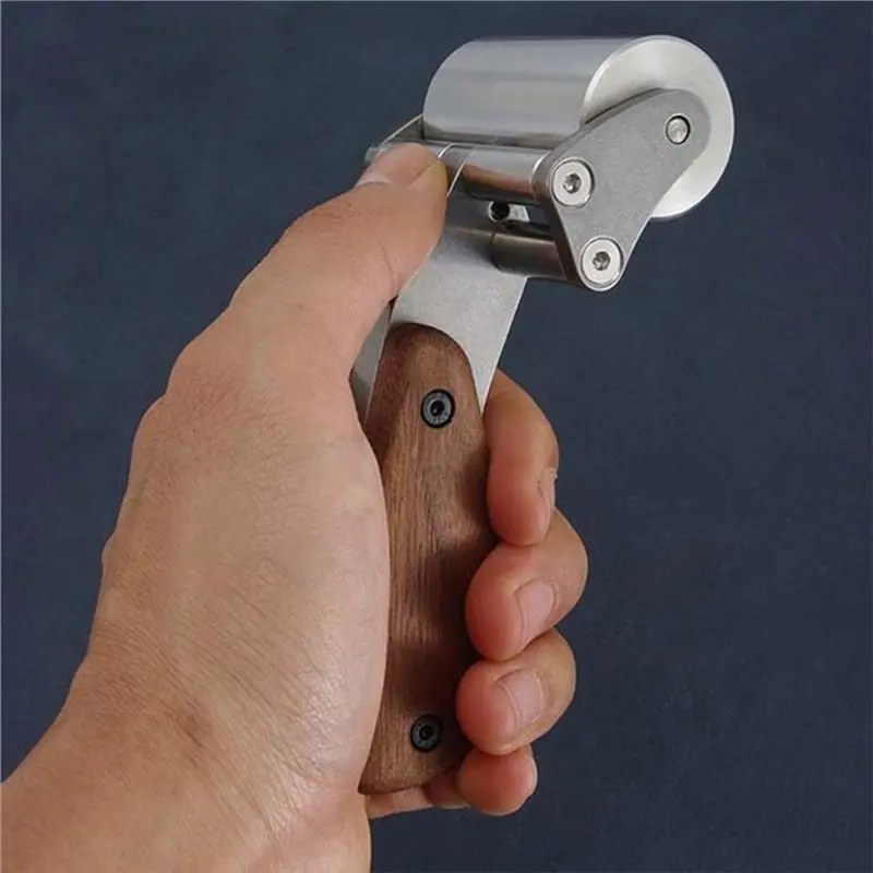 ABYN-Inclined Roller,60Mm Wide- Leather Roller Handle For DIY For Leather Working, Bookbinding, For Leathercraft Projects