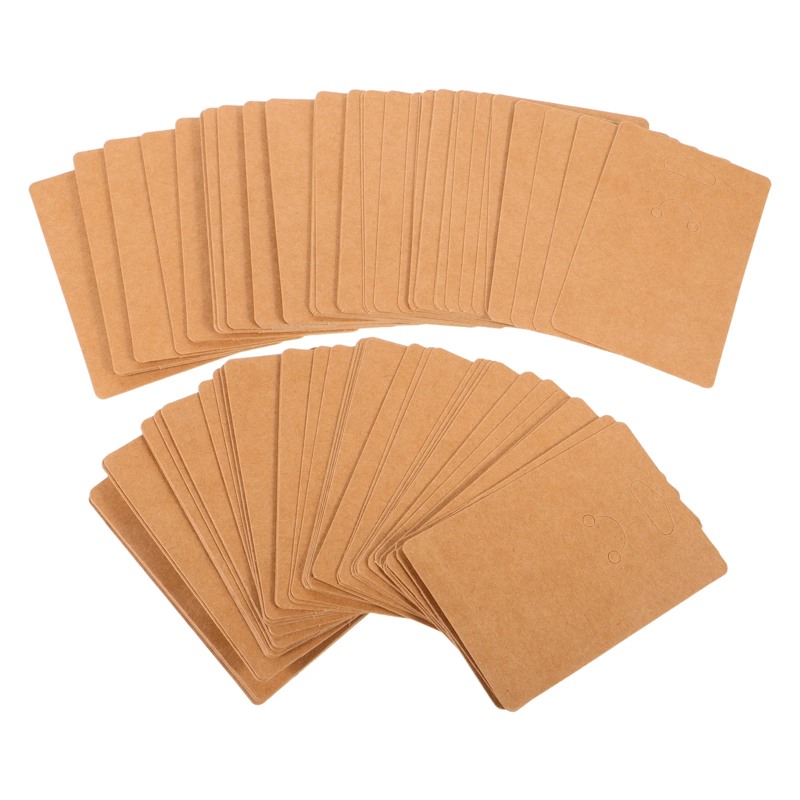 100Pcs Kraft Paper Keychain Display Cards Rustic Brown Card Keychain Holder for Jewelry Packaging Supplies Brown Card