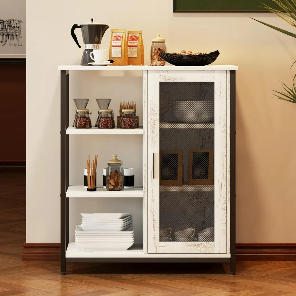

Mini Coffee Bar Cabinet with Storage, 27.5'' Small Kitchen Bar Table, Cute Corner Bar Cabinet for Tea, Buffet Sideboard Cabinet