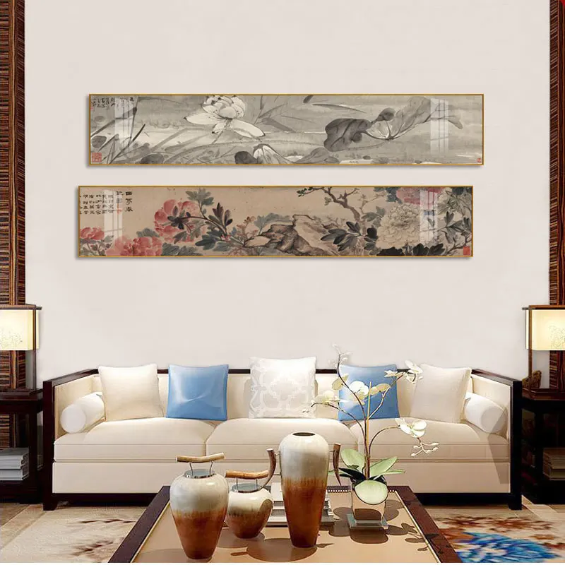 

World Famous Ancient Artwork Chinese Style Flower Wall Art Canvas Painting Poster Picture Print Office Living Room Home Décor