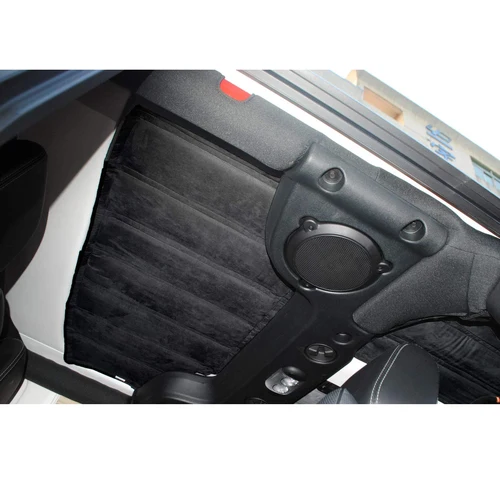 Imagen 2 del producto Almohadilla de cubierta de algodón con aislamiento térmico para techo/ventana trasera, alfombrilla insonorizada para Jeep Wrangler JK Jl 2012-2021 Interior de coche de 2/4 puertas