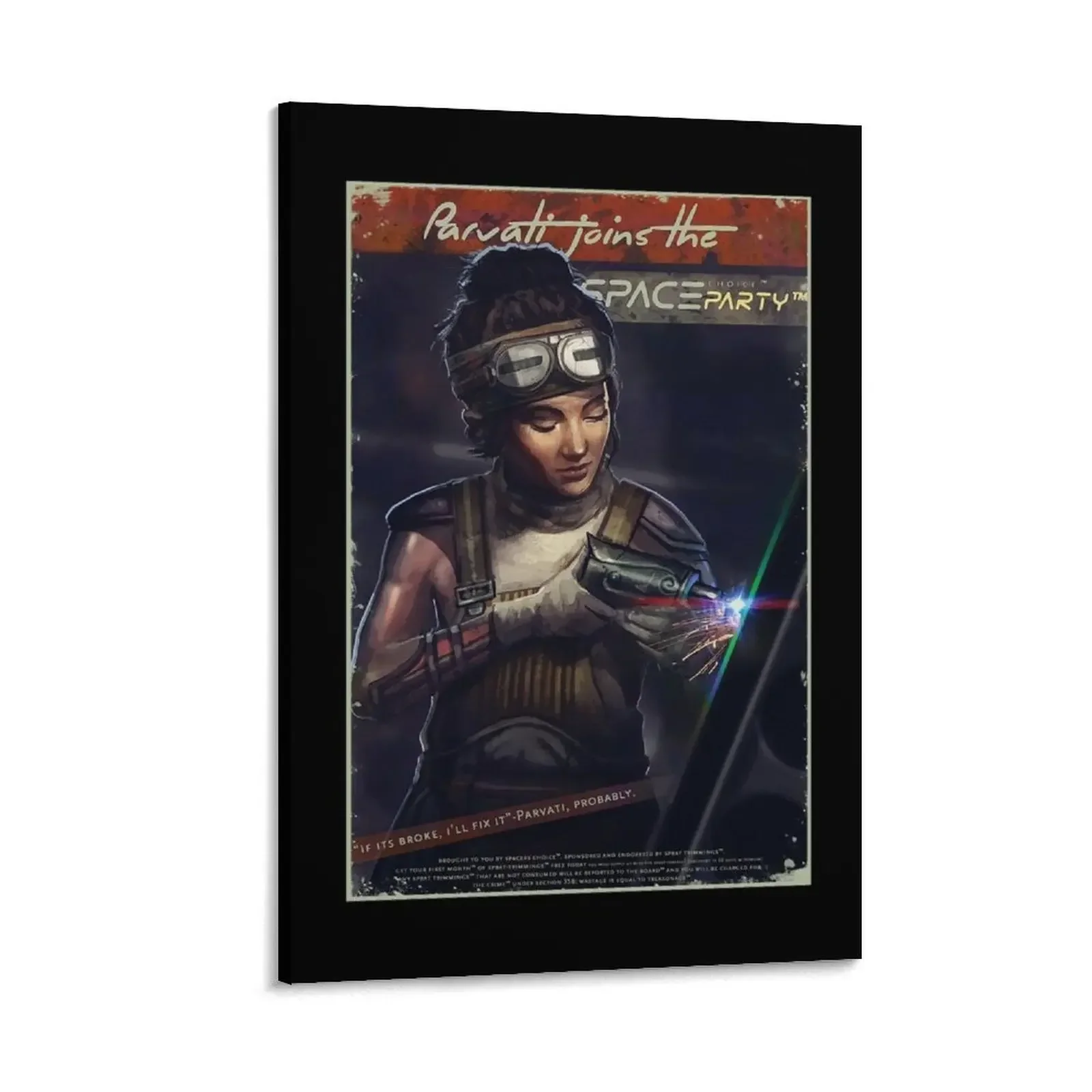 

Parvati Joins the Space Party! - The Outer Worlds Canvas Painting bedrooms decorations wall decor home decor interior