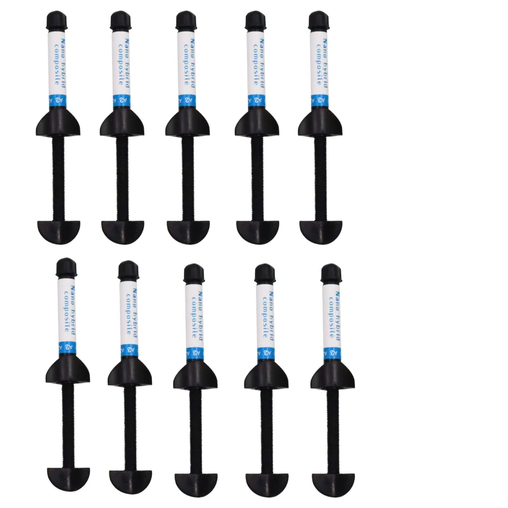 10PCS Dentist Consumables Dental Restoration Syringe Universal Color Shade Dentistry Enamel Material Aesthetics Resin