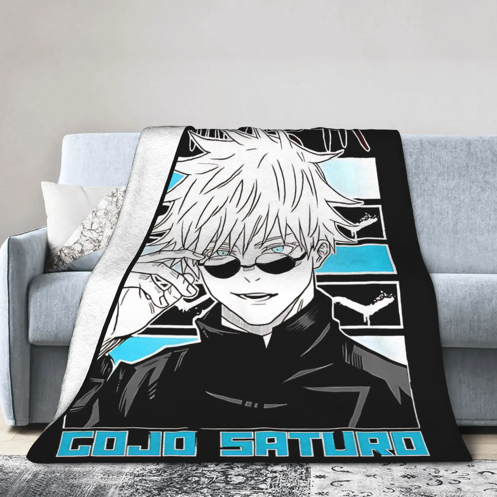 Jujutsu Kaisen The Honored One Flannel Blanket Spring  Warm Throw Blanket for Kids Couch Chair Street Trend Bedspread Bed Cover