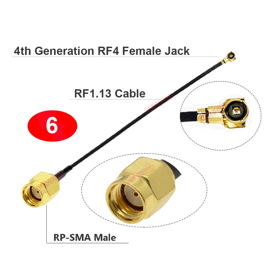 2pcs IPEX U.fl/IPEX to RP-SMA Female Pigtail 15cm for Mini PCIe WiFi MHF4 MHFIV (Hirose U.FL 0.81mm) compatiable with 7260NGW Intel WiFi Wireless Board Ships from USA