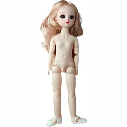 Figure Body 1/6 Manga Face Anime 3D Eyes 30cm Spherical Joint Nude Doll With Head & Shoes for Girls Cute Toys