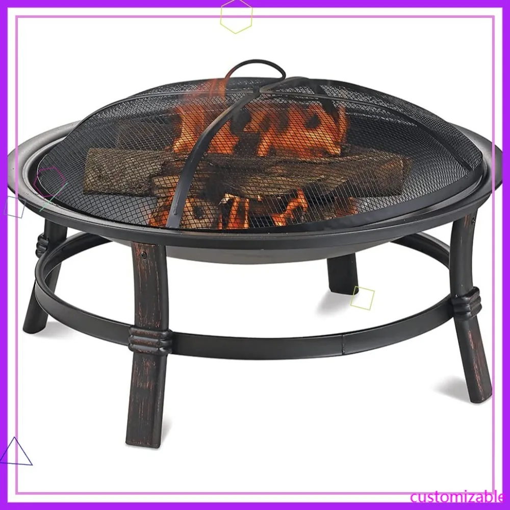 

Уличная чаша для костра с технологией Airflow, отделка из матовой меди, диаметр 29,3 дюйма, для патио и сада