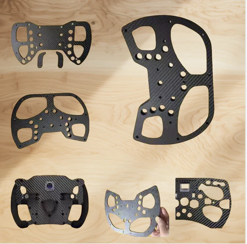 Placa de fibra de carbono personalizada, processamento de corte CNC, serviço DIY, painel de folha de fibra de carbono, usinagem CNC