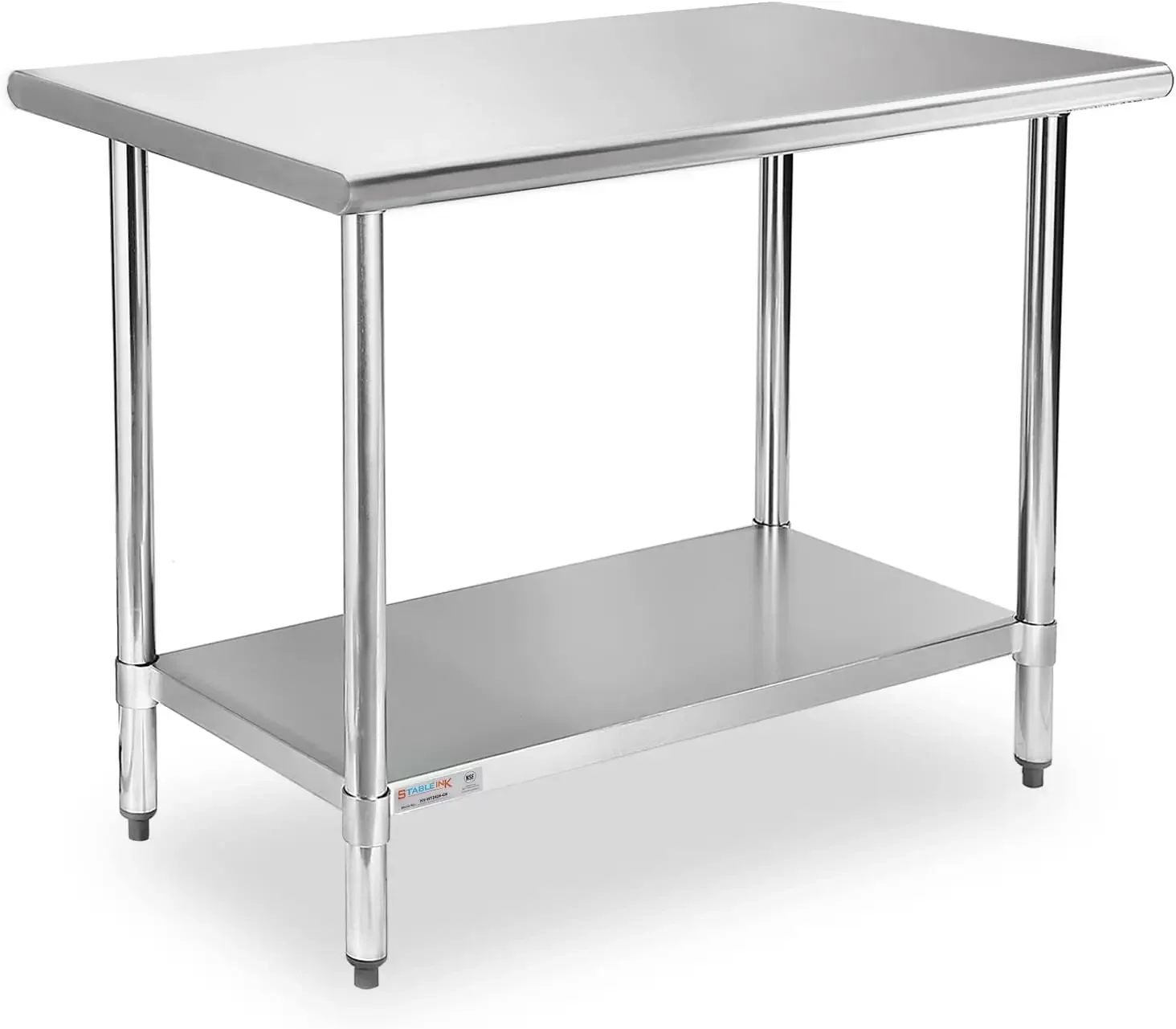 NSF Stainless Steel Table, 24 x 36 Inches Metal Prep & Work Table with Adjustable Undershelf, for Commercial Kitchen, Restaurant