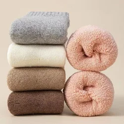 Korean Wool Warm Kids Sock for Boy Girl Solid Color Simplicity Fashion Calf Sock for Children Autumn Winter Warm Furry Wool Sock