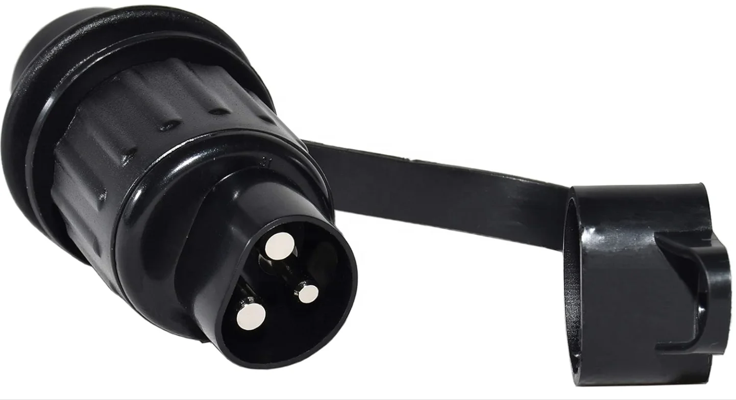 Trailer Socket 3-Pin 12 V and Plug Trailer Tractor Plug Towing Hitch 3-Pin Waterproof for Truck Tractor Boat