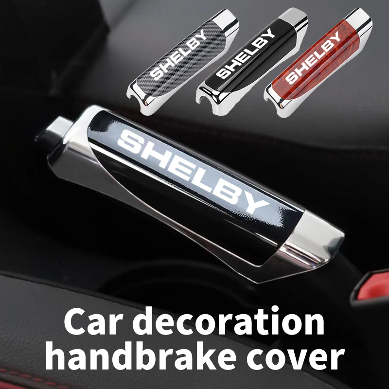 Empuñadura de freno de mano de coche, cubierta protectora antideslizante, funda antidesgaste para frenos de mano, accesorios interiores para Mustang Mach-E SHELBY GT 500
