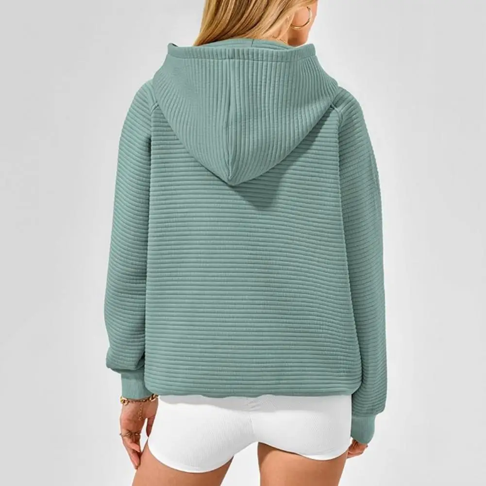 

Lightweight Hoodie Cozy Hoodie with Oversized Pockets Elastic Cuffs for Women Fall Winter Top for Everyday Wear Sports