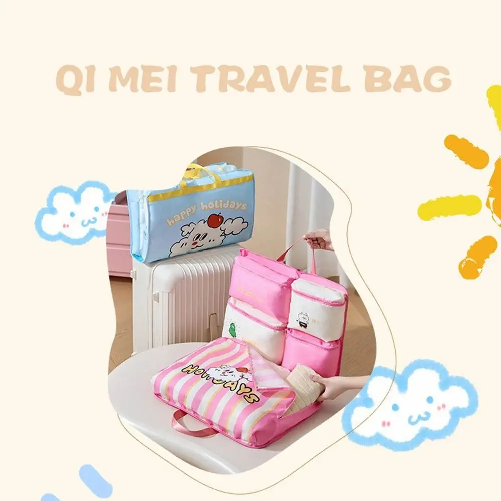 

Large Capacity Travel Storage Bag Divided Storage Hanging Luggage Organizing Bag Washable Dustproof Handheld Sorage Bag