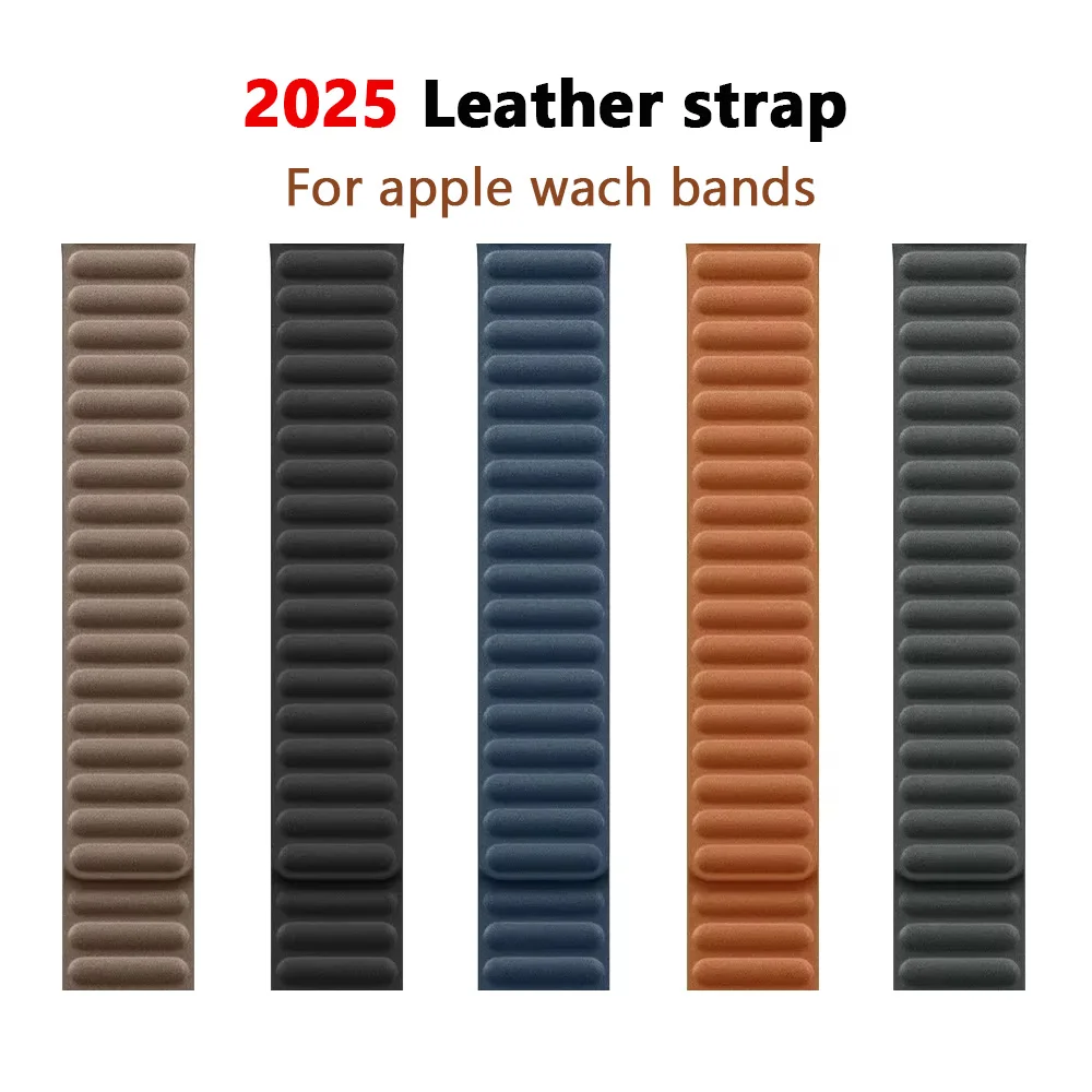 Leder-Loop-Verbindungsarmband für Apple Watch-Armbänder 40 mm 44 mm 46 mm 42 mm 41 mm 49 mm 45 mm Magnetarmband 11 10 9 8 7 6 SE Ultra 3