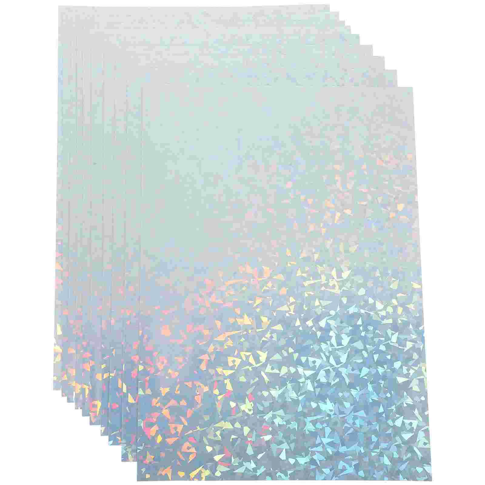 10 Sheets Print Pvc Stickers Printer Paper Holographic Office Supplies Typing Papers Label Matte Printable Labels for Machine