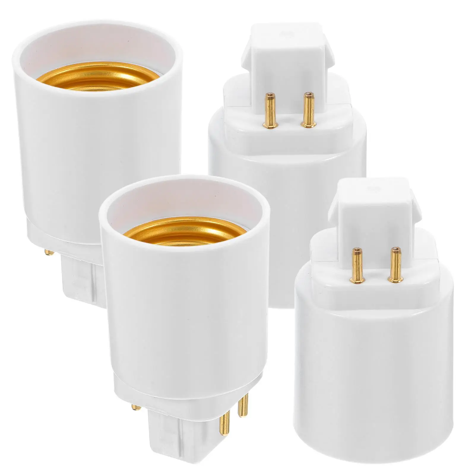 4pcs to E27 Lamp Head Converter Bulb Holder Adapter Light Socket Plug Outlet Compact Design Overheat Protection