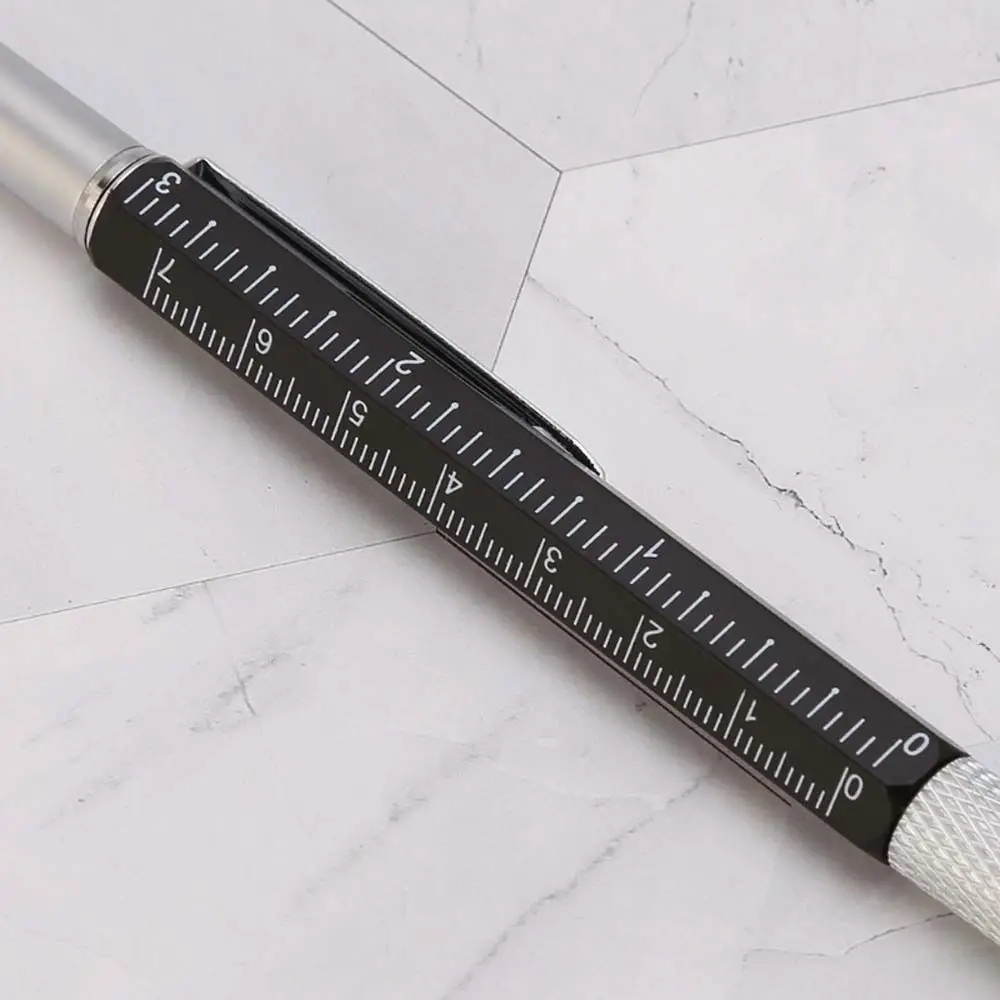 Aluminum Level Meter Gadget Pen Tool With Scale Ballpoint Pen Flat-blade Screwdriver Cross Screwdriver Replacement refill