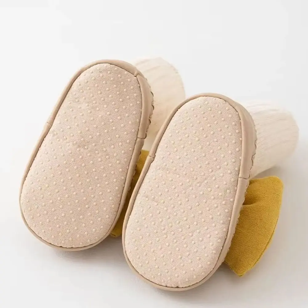 

1Pair New Middle Tube Socks Shoes Bow Soft Soled Children Toddler Shoes Autumn Anti-Slip First Walkers Floor