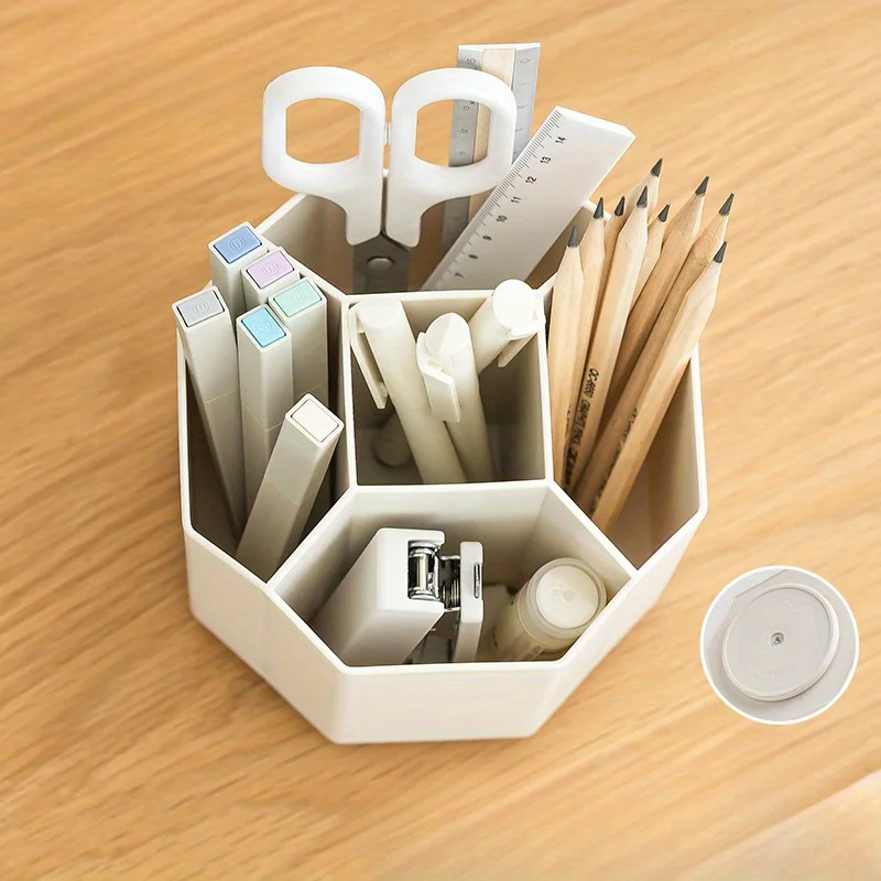 large capacity 5-grid rotatable pen holder pen bucket storage office rotatable pen bucket table fashionable Halloween holiday