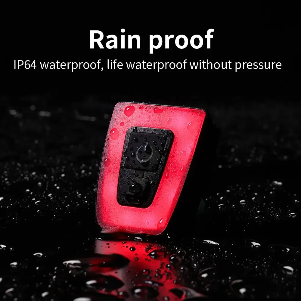 USB قابلة للشحن السلامة تحذير دراجة الضوء الخلفي LED غير نافذ للمطر دراجة ضوء دراجة الذيل ضوء ليلة ركوب تحذير الضوء