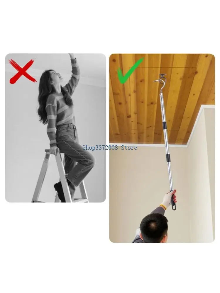 Ladder Extension Pull Down Hook Systems For Home Garage &Storage