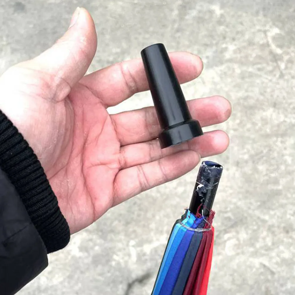 2Pcs Umbrella Repair Tips Strong Grip Wear Resistant Caps for Long Pole Umbrellas Pressure Spreading Tip Protection Kit
