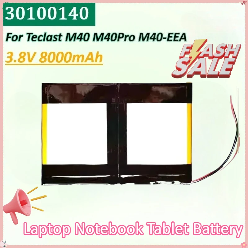 

Tablet Battery 30100140 3.8V 8000mAh for Teclast M40 M40-EEA Pro M40Pro Laptop Notebook Tablet PC Accumulator 5 Wire Plug