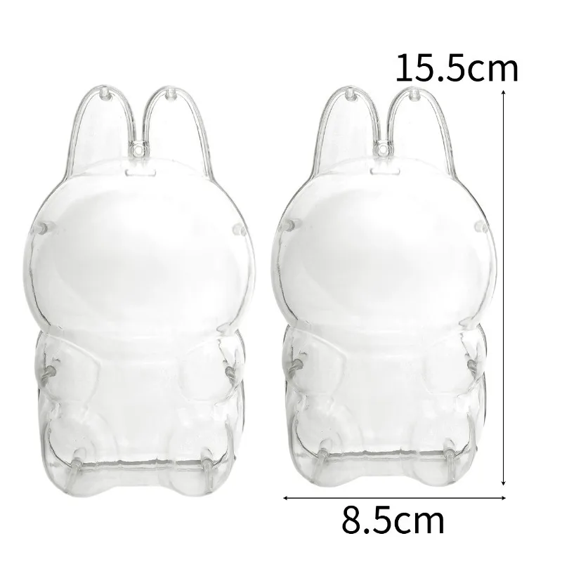 1-5 قطعة غطاء واقٍ مزخرف لهاتف آيفون لـ LABUBU The Monsters لديها مقعد واضح غطاء حماية صندوق عرض مقاوم للغبار لدمية حفلة الجلوس من الجيل الثاني