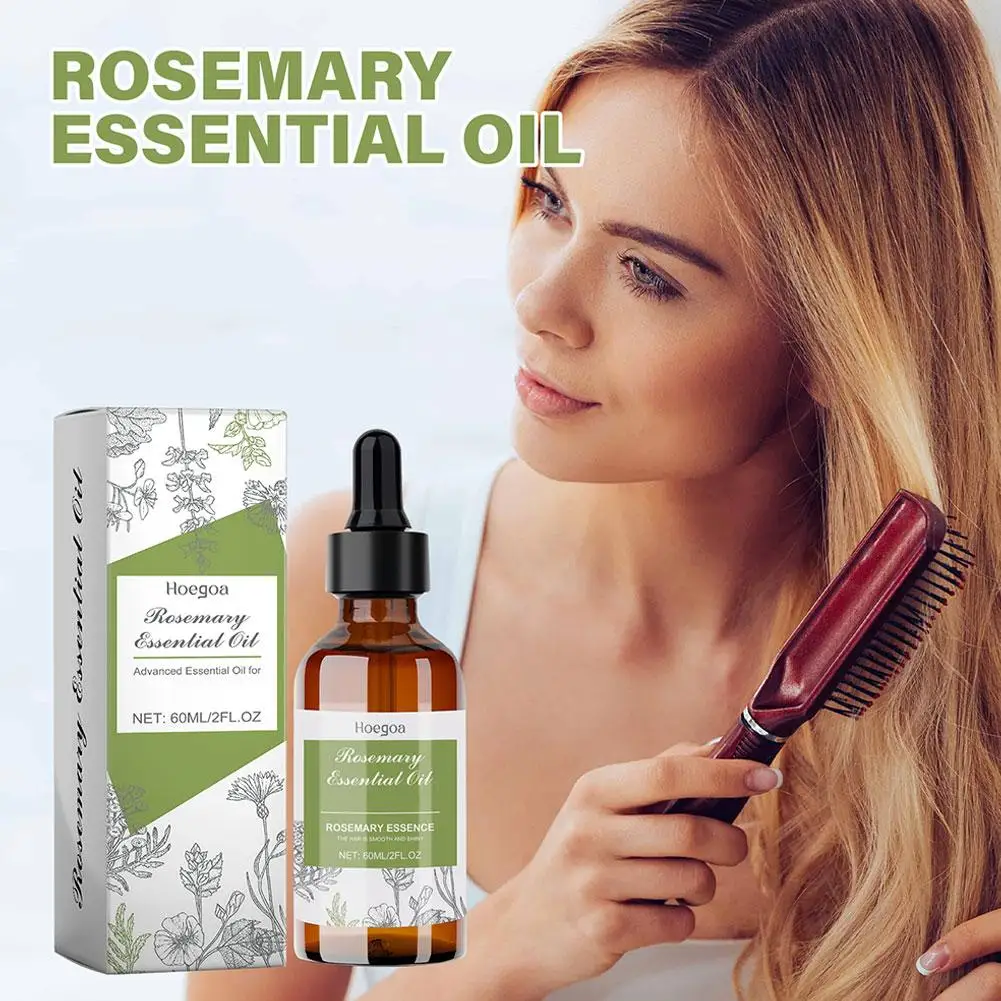 Aceite Esencial de Romero para el cuidado del cabello, aceite que nutre las raíces del cabello, mejora la reparación del cabello denso, bifurcado, sólido, B2P7