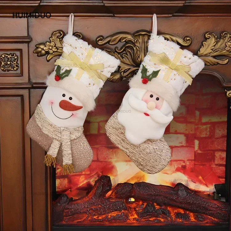 Christmas decorative stockings three-dimensional pattern Christmas stockings gift bag gift bag Christmas tree decoration pendant