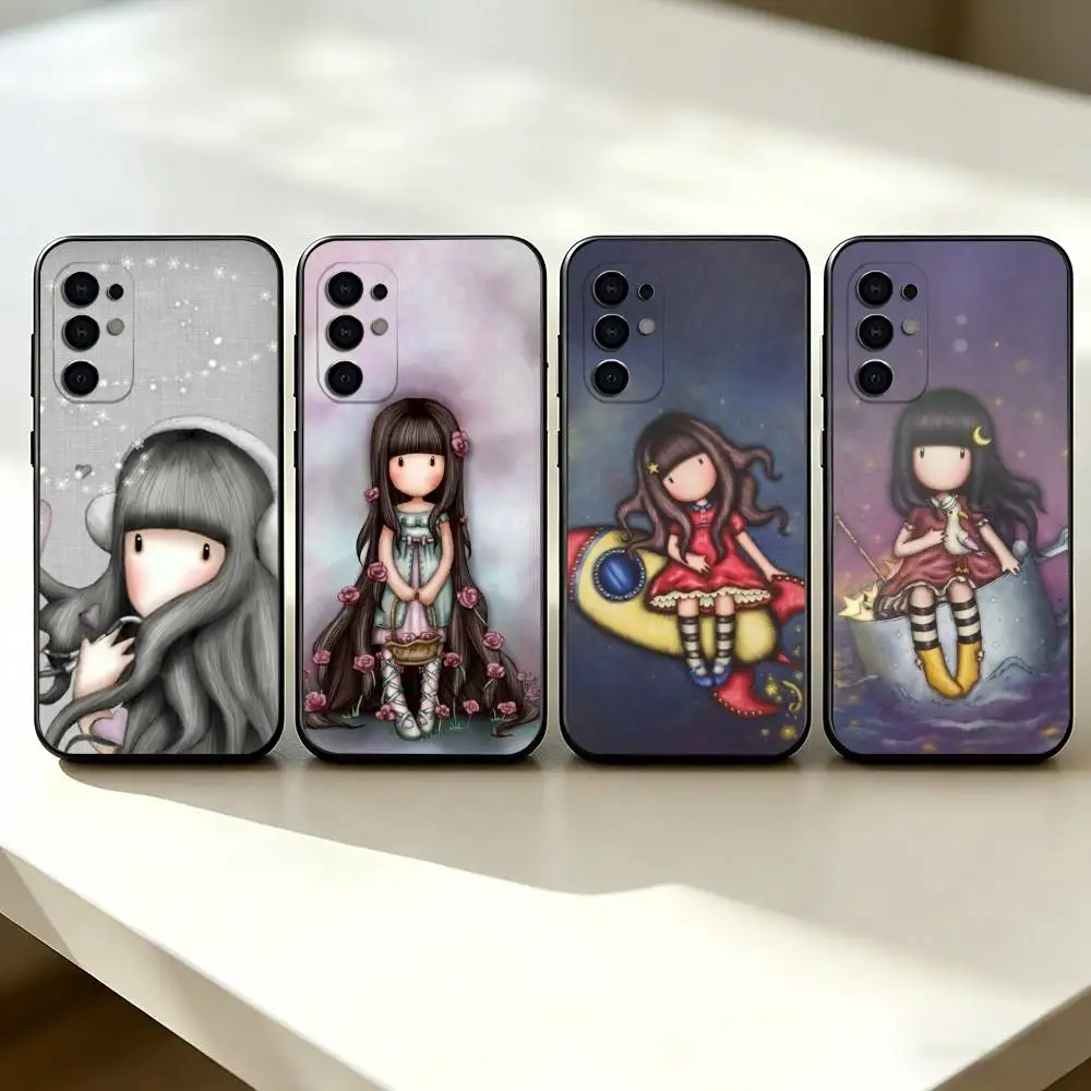 C-Cute girl G-Gorjuss Phone Case For Samsung S25,S24,S21,S22,S23,S30,Ultra,S20,Plus,Fe,Soft Silicone Black Cover