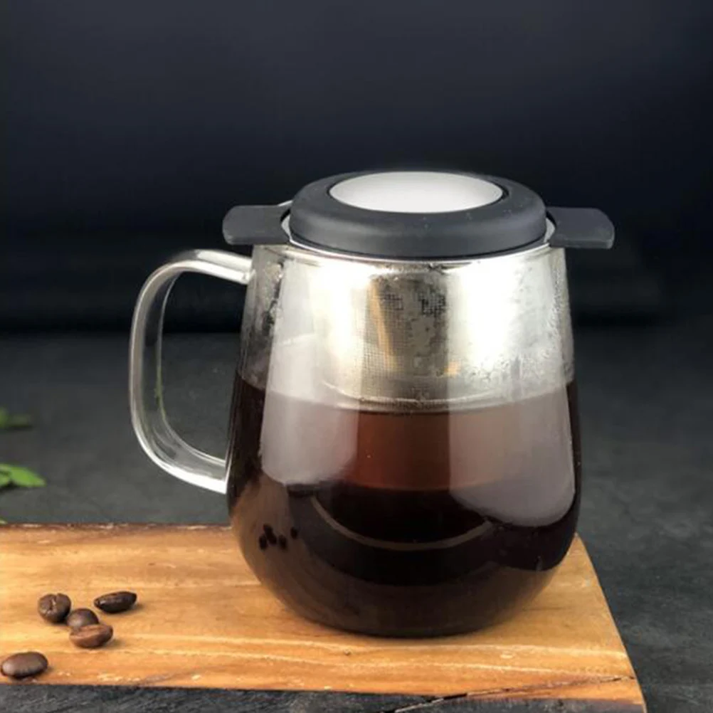 

Stainless Steel Tea Strainer Modern Tea Infuser Filter For Loose Leaf Herbs Spices Home Office Black