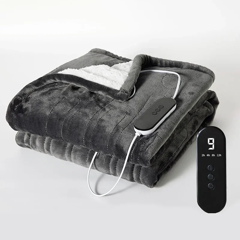 Electric Blanket Heating Pad Flannel Heated Blanket Soft Heated Throw 9 Gear 4 Intelligent Hours Protection