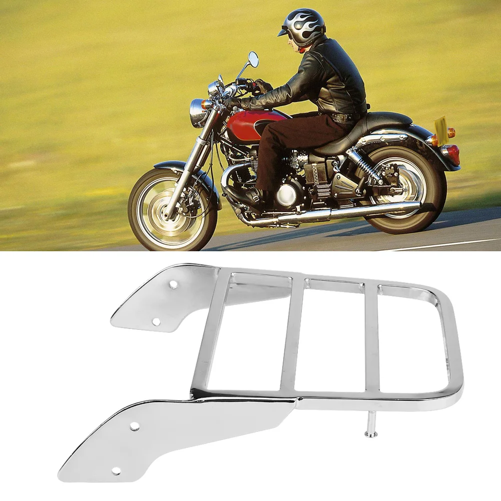 Motorcycle Rear Sissy  Luggage Rack for  Shadow VT750 C2 1997-2003 Chrome Silver Motorcycle Rear Luggage Rack