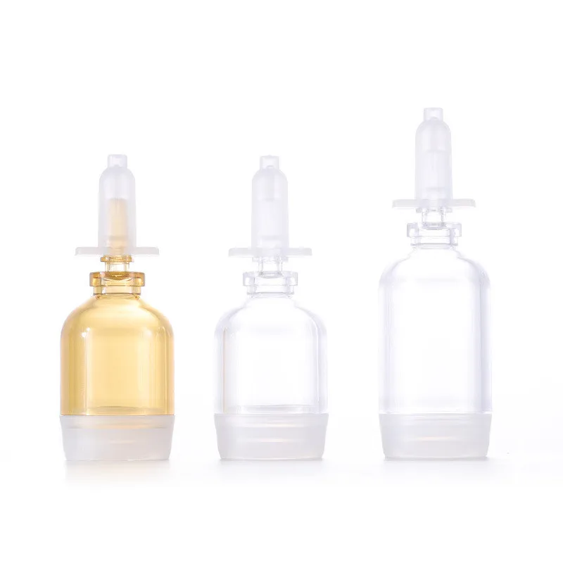 100pcs 5ml 10ml 15ml Clear PS Press Bottle Jars Vials For Cosmetic Perfume Essential Oil Bottles