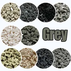 300PCS Grey Color Plate 1x1 3024 Building Block Part Brick for Kids Pixel Art Remix Painting QR Code Gift Children DIY Toys