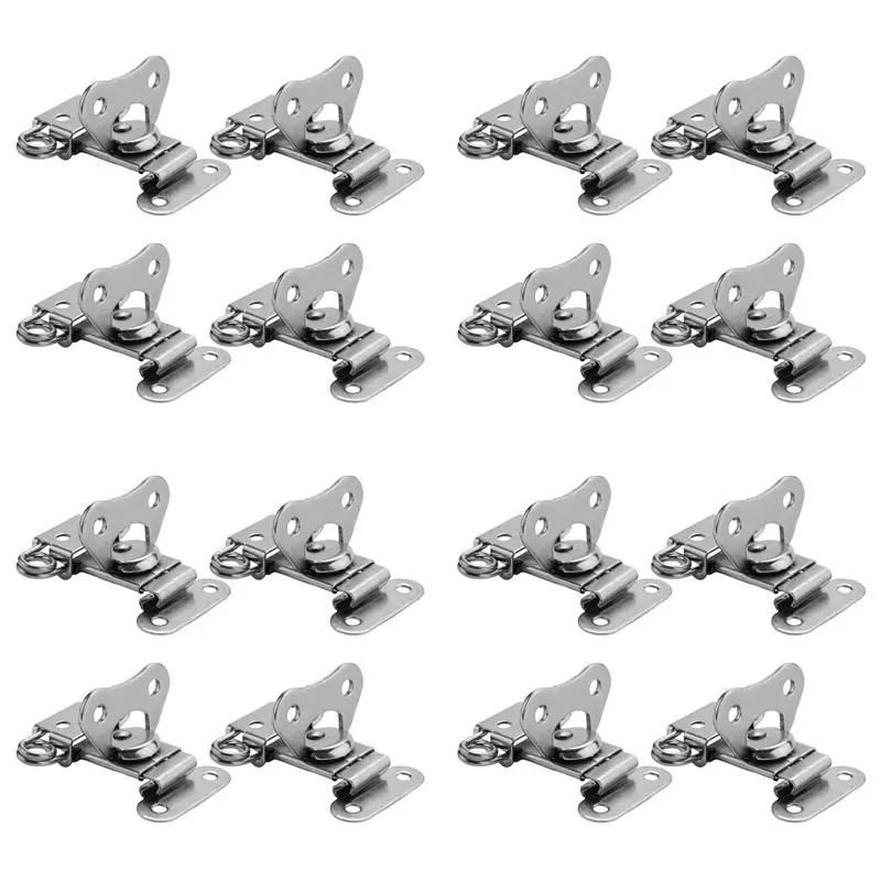 16 Pack 304 Stainless Steel Twist Latch With Keeper And Spring Butterfly Draw Latch For Case Box-[LUCK 9]