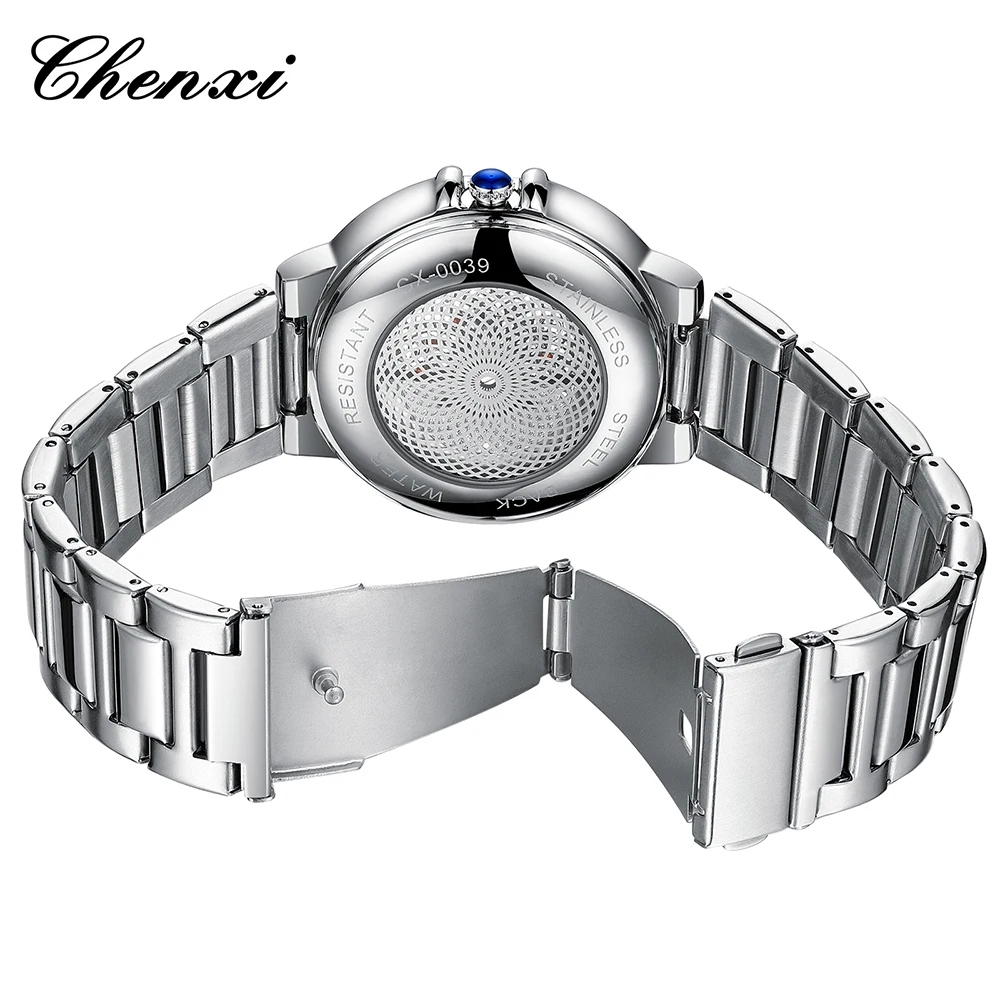 CHENXI 2024 nuovi orologi al quarzo da uomo in acciaio inossidabile elegante orologio da uomo con quadrante romano orologio impermeabile Relogio