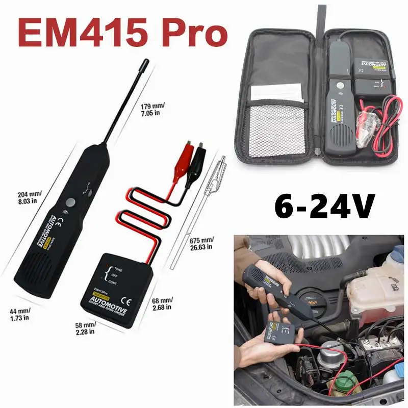 

Горячий продавать по всему миру: тестер автомобильных цепей EM415PRO (6-42 В) для обнаружения точек остановки и короткого замыкания