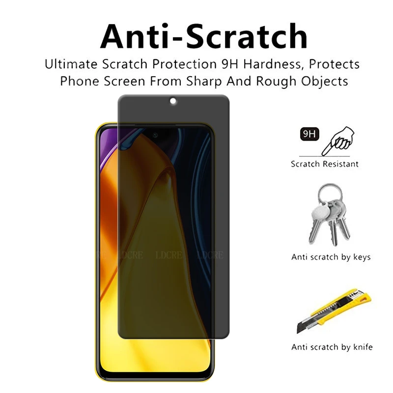 4 pz per Xiaomi Poco M3 Pro Glass per Poco M3 Pro Screen Protector 9H protettivo Anti-spia Privacy vetro temperato Poco M3 Pro 5G