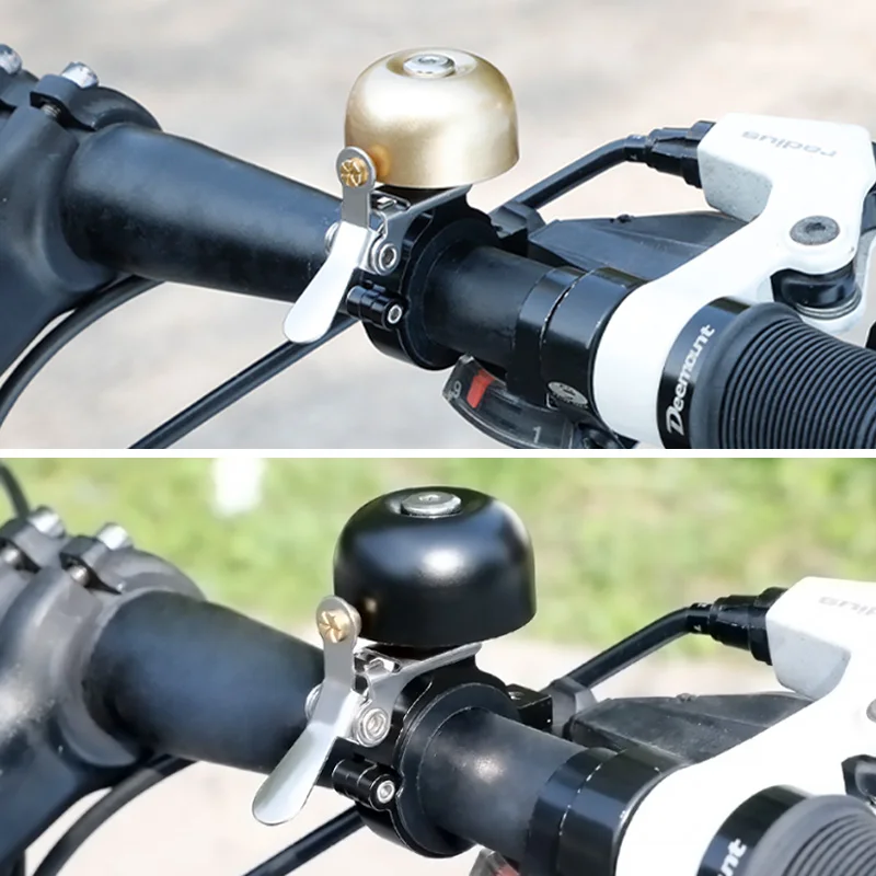 ZOYOSPORTS Classic Cycle Brass Bell Left Right Hand Use Bike Handlebar Mount Anodized 35mm Ring High Pitch Crisp Noise Warning