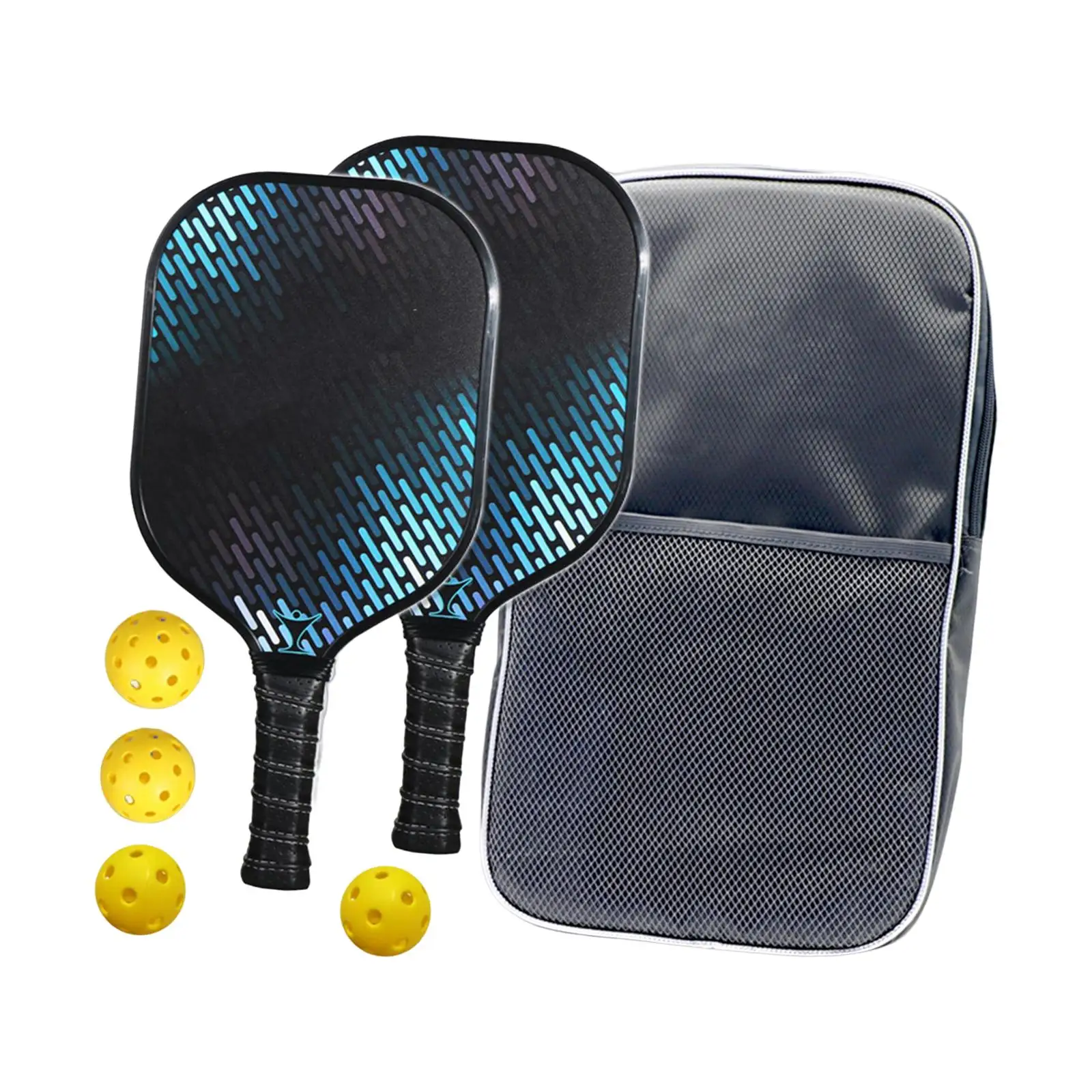 Premium Set 2 Rackets 4 Pickleball Balls and Bag for Indoor and Outdoor Tournament