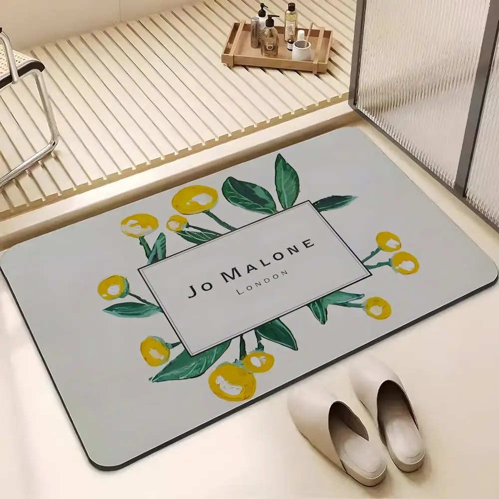 Quick-drying J-Jo Malone London Floor Mat Absorbent Floor Mat Non-Slip Entrance Rug for Bathrooms Restrooms and Toilets