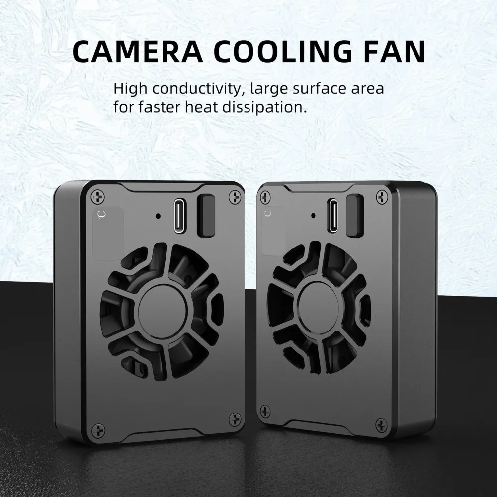 

Camera Cooling Fan All Metal Shell Coller AI Contral Temp for SONY A7M4/ZVE1/A6700/A7C2/ZV-E10/ZV1/A7C Canon R5/R6/R7 Fuji XT4