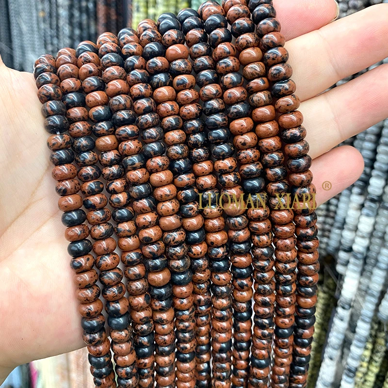 Natural Stone Abacus 5x8mm Indian Agate Rondelle Loose Spacer Beads for Jewelry Making Diy Earrings Bracelets Charms Accessories