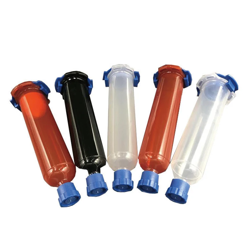 3cc 5cc 10cc 30cc 55cc 20pcs New US Style Pneumatic EFD Plastic Glue Syringe Dispensing Syringe Barrel for Glue Machine